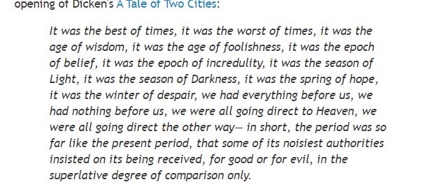 Charles Dicken's A Tale of Two Cities: OakWords