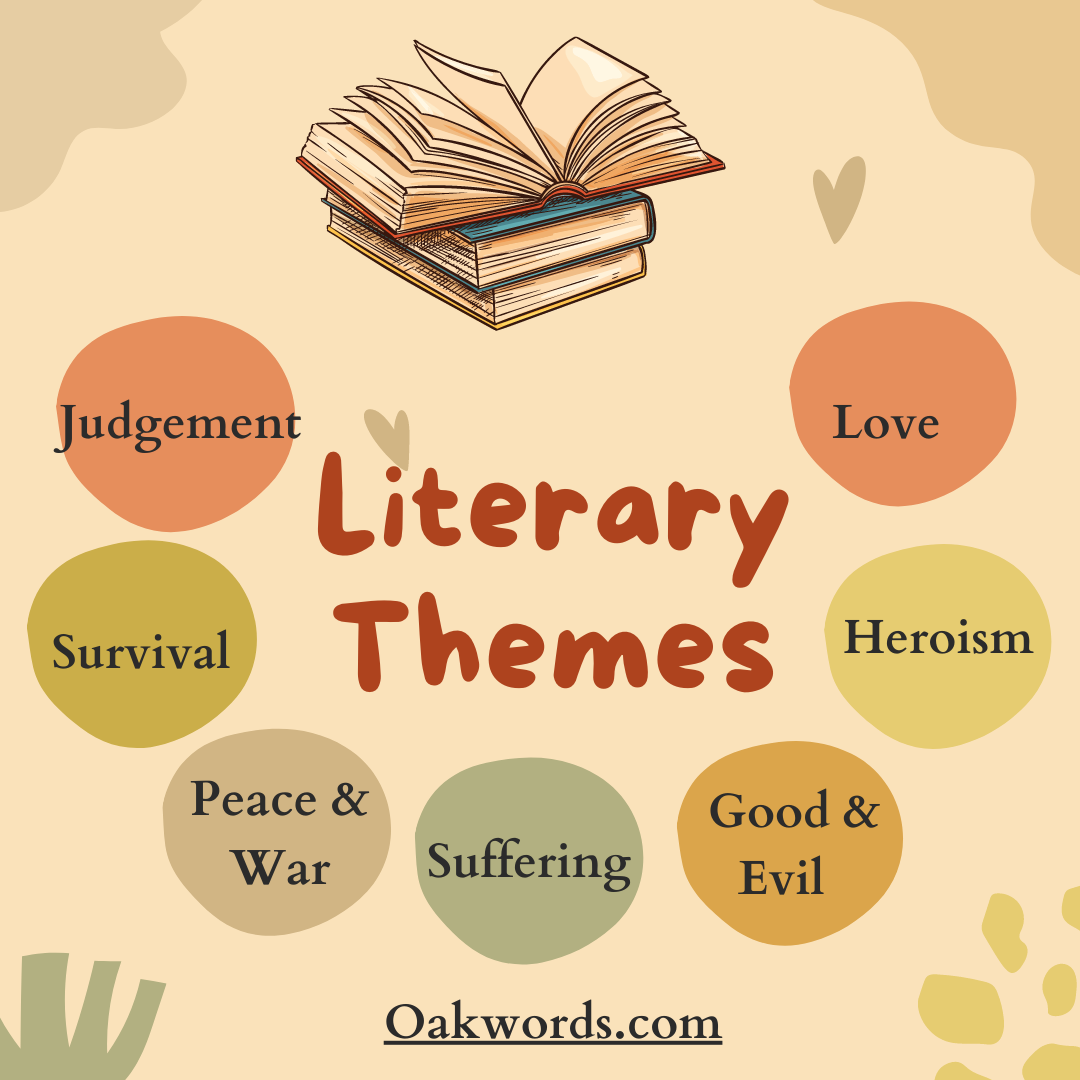 examples of book blurb & literary themes